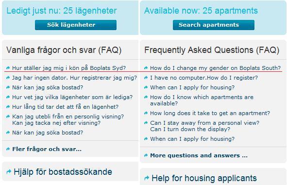 Bostadskö eller könsbyte?