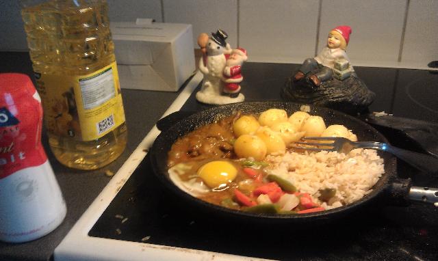Kebab ägg ris