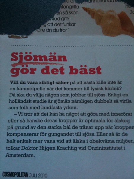 Sjömän gör det bäst