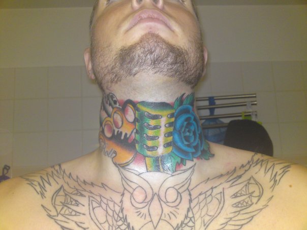 Throat tattoo